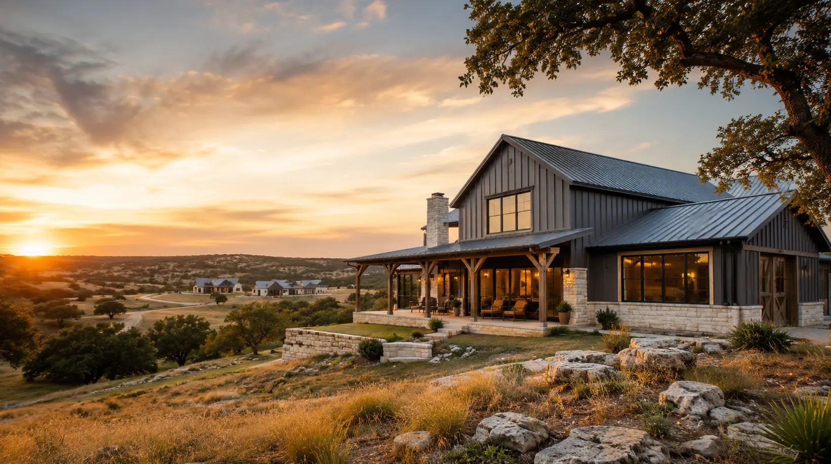 modern metal barndominium build to withstand severe weather conditions