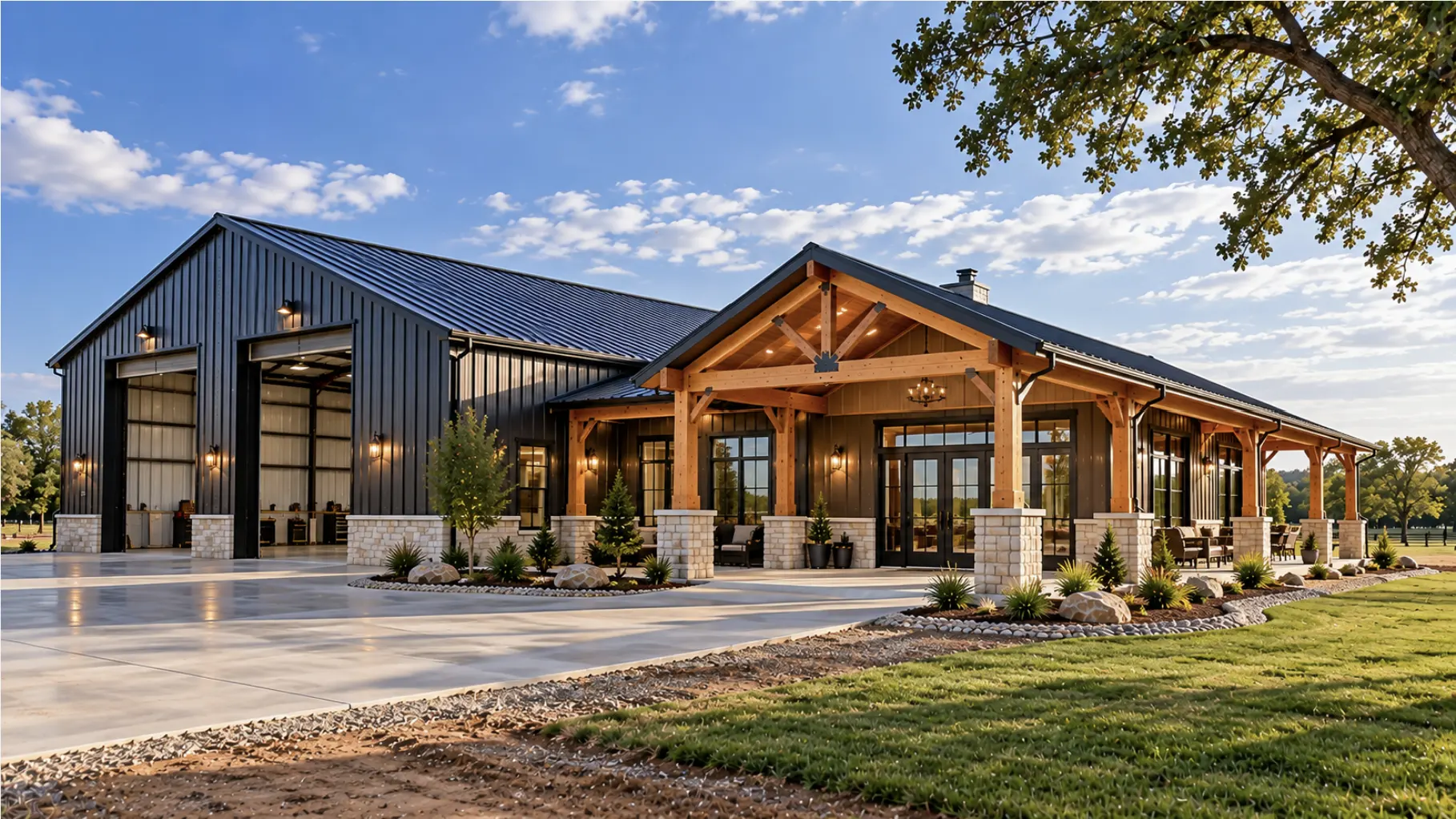 Barndominium in Edmond, Oklahoma built to meet local permitting and residential construction requirements.